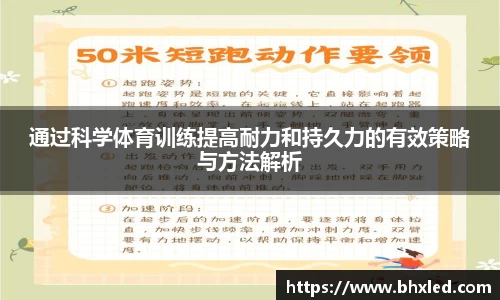 通过科学体育训练提高耐力和持久力的有效策略与方法解析